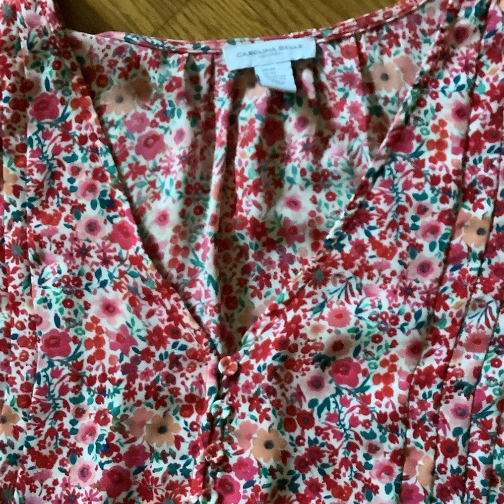 Carolina Belle Pink Floral Blouse